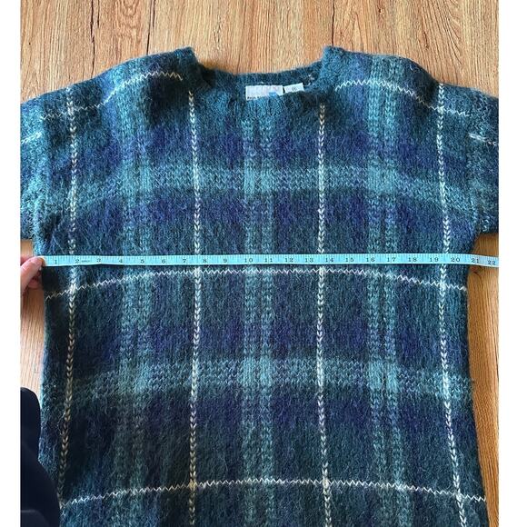 Paul Harris Design Plaid Mohair Blend Sweater Size Medium - Picture 4 of 6
